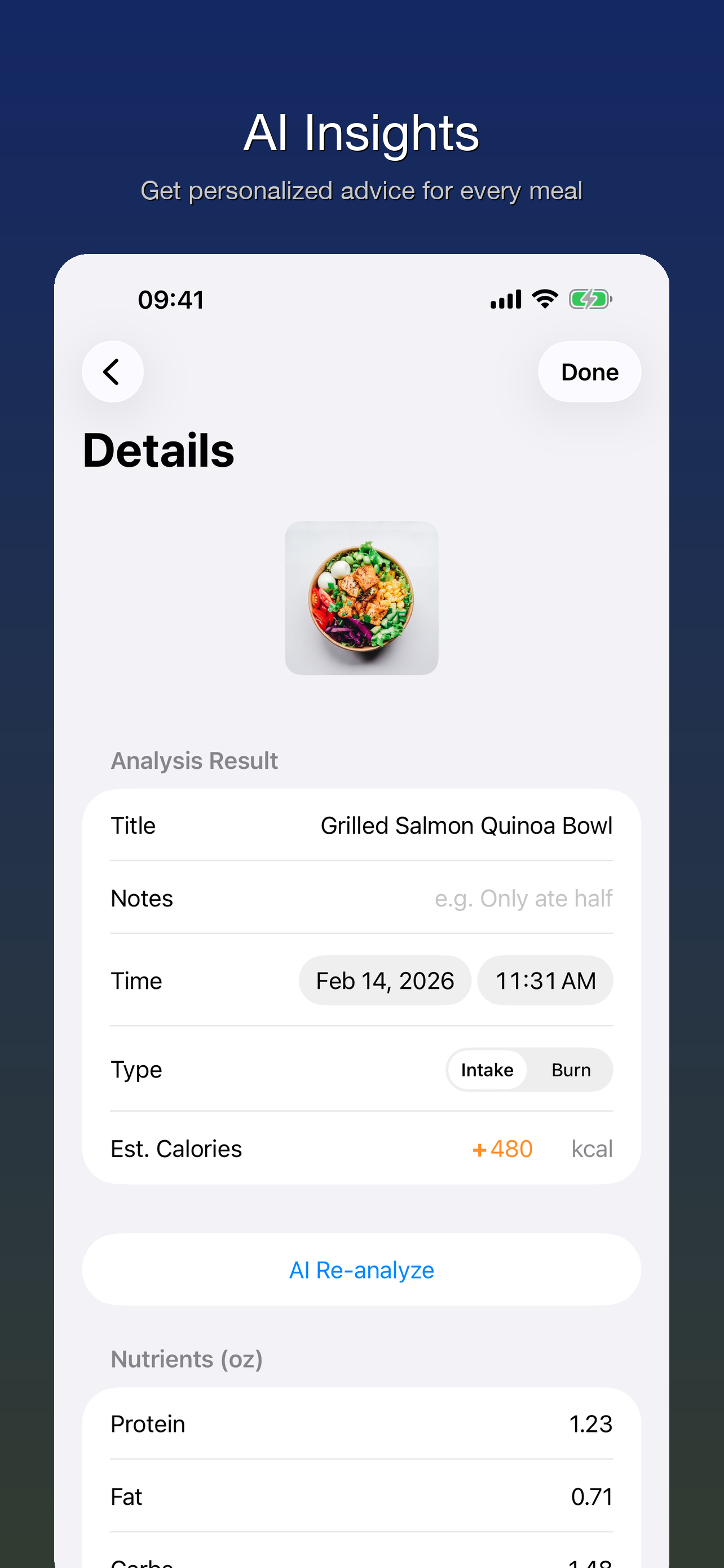Deep Nutrition Analysis